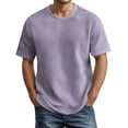thumbnail image 1 of Product Classification Men T Shirts Product Title Ribbed Knit Short Sleeve Crew Neck Tee for Casual Daily Wear and Relaxation Comfortable Everyday Top, 1 of 4