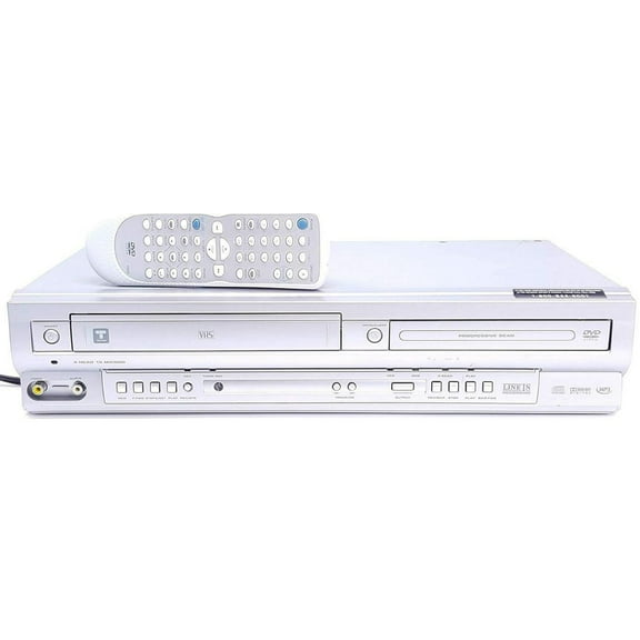 Pre-Owned Trutech Funai DV220tt8 DVD VCR Combo with Remote, A/V Cables & Hdmi Adapter