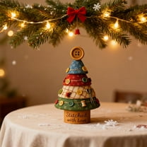 Xuniizn Table Top Christmas Tree, Resin Small Christmas Tree for Desk Decor, Mini Christmas Tree Ornaments for Office Decor, Christmas Decorations for Home