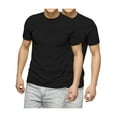 thumbnail image 2 of Hat and Beyond Mens Lightweight 100% Ring-Spun Cotton T-Shirt Crew Neck Short Sleeve Tee 2-Pack, 2 of 3