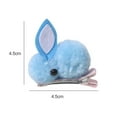 thumbnail image 6 of opolski 1 Pair Winter Plush Bunny Hairpins Hair Clips Vivid Color Creative Shape Adorable Sweet Hairpins Hair Accessory for Kids White, 6 of 8