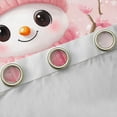 thumbnail image 4 of jejeloiu Lovely Snowman Curtains and Drapes,Happy New Year Black Out Curtains,Pink Peach Blossom Curtains Pack of 2 (52x63 Each) For Girls Kids,Breathable Home Decor, 4 of 6