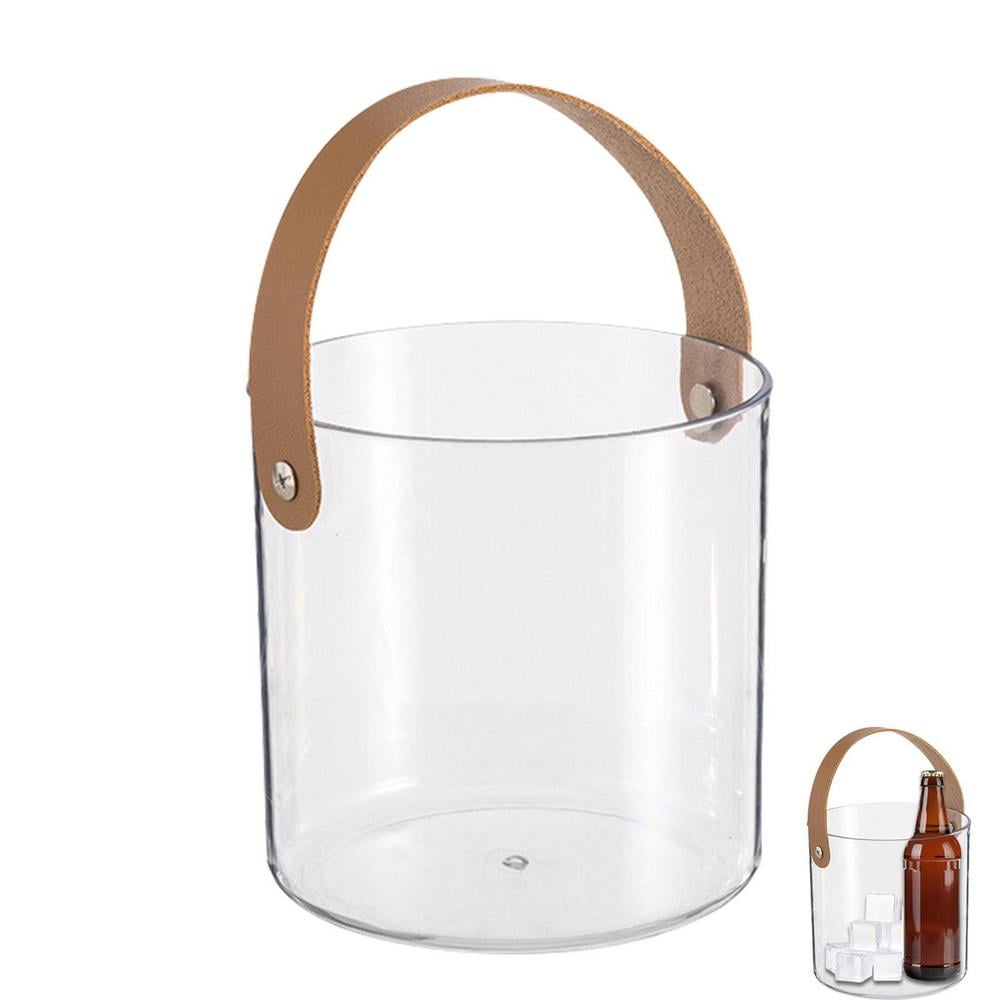 Tohuu Clear Fruit Bucket Clear Plastics Tub For Drinks Multipurpose Buckets Beverage Chiller Bin