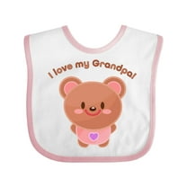 Inktastic I Love My Grandpa Cute Baby Bear Boys or Girls Baby Bib