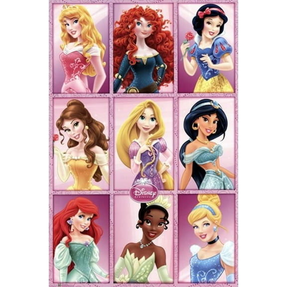 Disney Princess - Grid Laminated Poster Print (24 x 36)