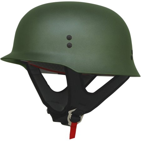 AFX FX-88 Solid Half Helmet Flat Green Large 0103-1085