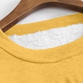 thumbnail image 4 of Wowcloth Womens Fleece-Lined Thermal Shirt with Letter Print and Round Neck, Long Sleeve Thickened Warm Base Layer for Autumn Winter Indoor Outdoor Wear, 4 of 5