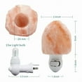 thumbnail image 4 of XZKING Himalayan Natural Salt Lamp Night Light Plug in, 360 Degree Rotatable Wall Plug with 2 Bulbs for Bathroom Bedroom,1 Pack, 4 of 10