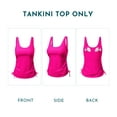 thumbnail image 4 of DOKOTOO Womens Tankini Tops Only Ruched Tummy Control Bathing Suit Top No Bottom, 4 of 8