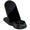 thumbnail image 1 of 3 in 1 Foldable Wireless Charging Station, Compatible with Mobile Phone/Apple Watch/Bluetooth Headset Multi-Functional 15W QI Wireless Fast Charger, 1 of 9