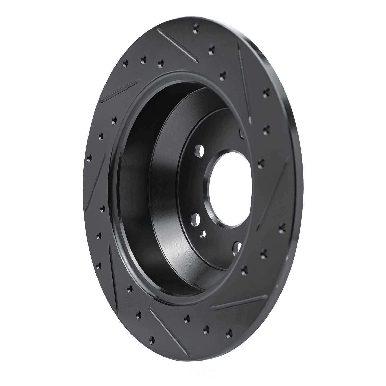 Dynamic Friction Company 633-21029L DFC Brake Rotor - Drilled And Slotted - Black