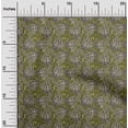 thumbnail image 2 of oneOone Georgette Viscose Dark Olive Green Fabric Asian Paisley Dress Material Fabric Print Fabric By The Yard 42 Inch Wide, 2 of 5