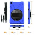 thumbnail image 6 of XYX Case for Samsung Galaxy Tab A 10.1 2019 SM-T510/SM-T515 with 360 Degree Rotating, Hand Strap, Shoulder Strap, Blue, 6 of 7
