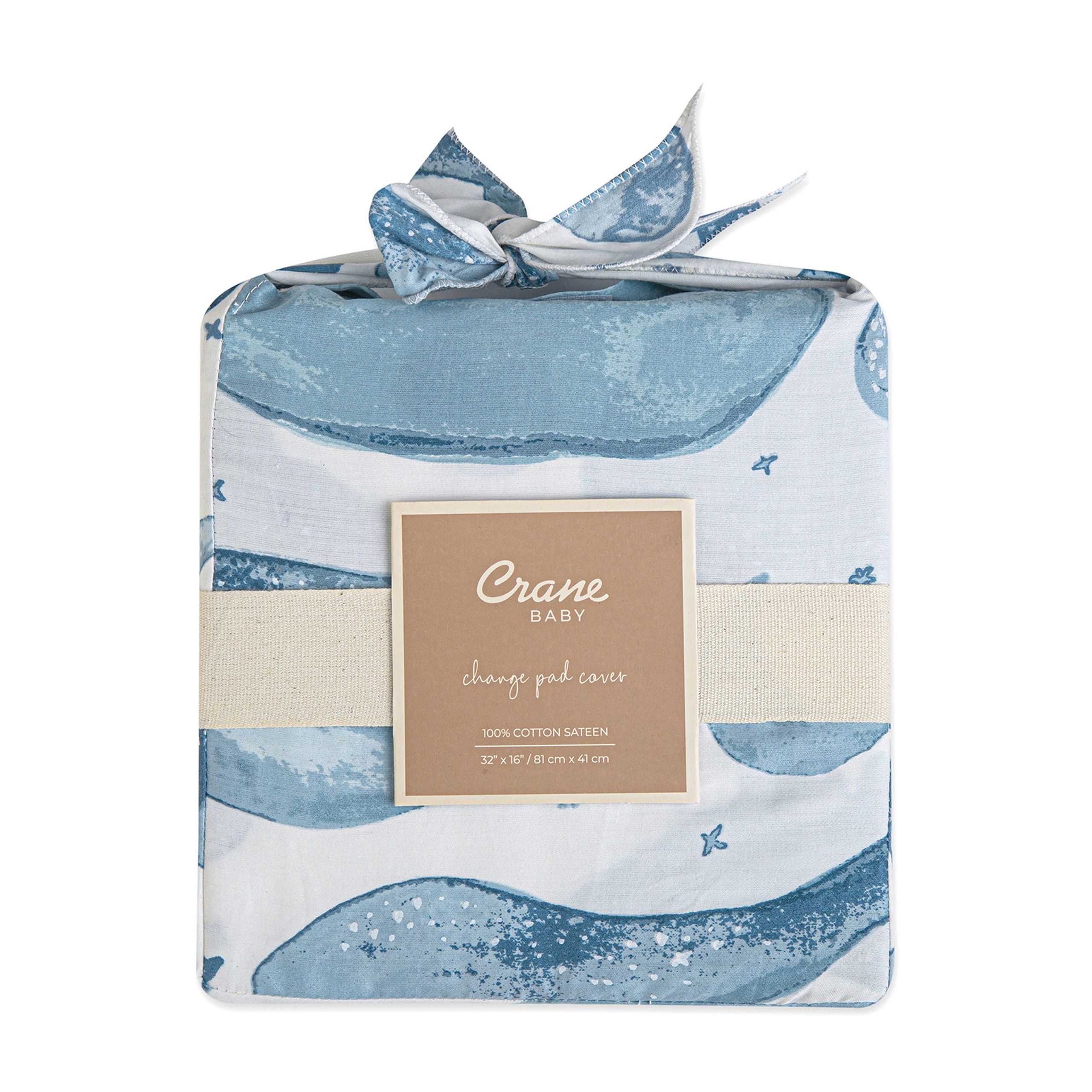 Caspian Quilted Change Pad Cover - Whale
