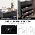 thumbnail image 6 of Acekid Mid-Century Modern 4-Drawer Dresser - Fluted Tall Bedroom Chest, Solid Wood Storage for Bedroom/Living Room (Black), 6 of 8