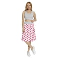 thumbnail image 2 of Women's Fruit Delicious Strawberries Theme A-line Printed Skirt Casual Wear, M, Magenta Pink White, by Ambesonne, 2 of 6