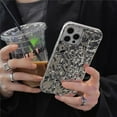thumbnail image 6 of Case for iPhone 13 Pro Max 6.7 inch, Luxury Bling Glitter Tin Foil 3D Pleats Design Phone Case Soft TPU Electroplated Sparkly Protective Slim Fit Shockproof Phone Case Cover - Silver, 6 of 8