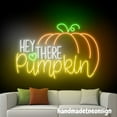 thumbnail image 4 of Handmadetneonsign Hey There Pumpkin Neon Sign, Pumpkin Neon Wall Art Decor, Halloween Wall Decor 64916, 4 of 5