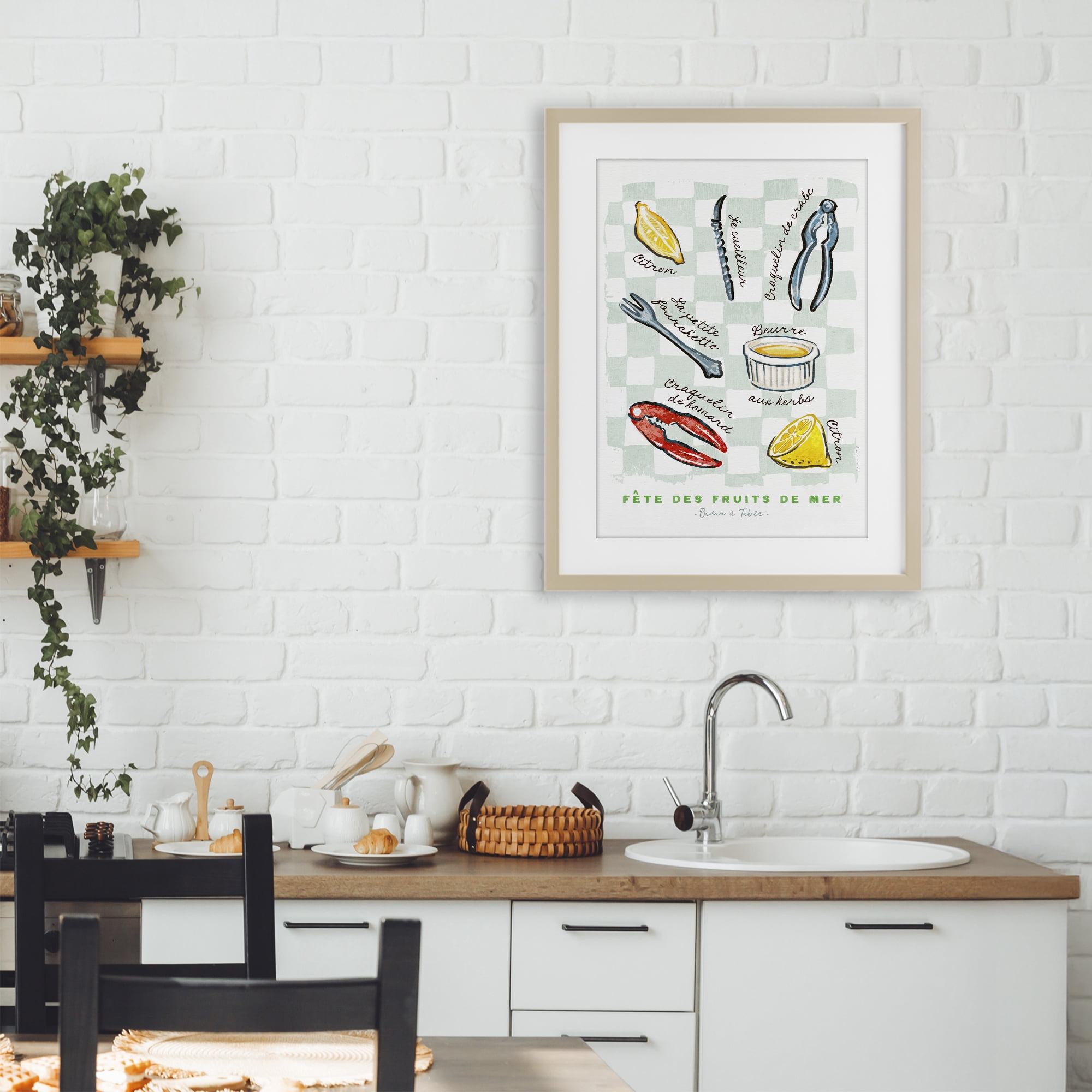 Stupell Industries Modern French Bistro Birch Framed Print Under Glass, design by Chad Barrett