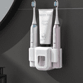 thumbnail image 2 of Soporte para cepillo de dientes eléctrico, exprimidor automático de pasta de dientes para colgar en la pared, sin perforaciones, para inodoro, 2 of 2