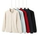 thumbnail image 4 of Autumn Casual Solid Color Knitted Zipper Stand Collar Sweatshirt for Men, 380G Composite Cotton, Loose-fitting Cardigan Jacket, 4 of 4