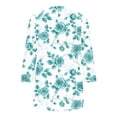 thumbnail image 4 of Pounoo Womens Summer Tops V Neck Retro Floral Print 3/4 Sleeve Tops for Women Casual Loose Tee Shirts Beach Vacation Outfits Gift, 4 of 6