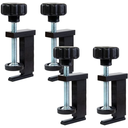 UPC: 0843441111818 | POWERTEC 71438-P2 T-Track Clamp Vice | Hold Down Clamps for T Tracks Accepting 1/4 Inch hex head Bolts – 4PK