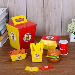 RYRDWP Clearance Les enfants de Hambourg, Sandwiches & Fries Pretend Jeu de jouets de cuisine – Rôle - Jouer Jouet de cuisine pour jouer à la mode & Cuisine à thème amusante