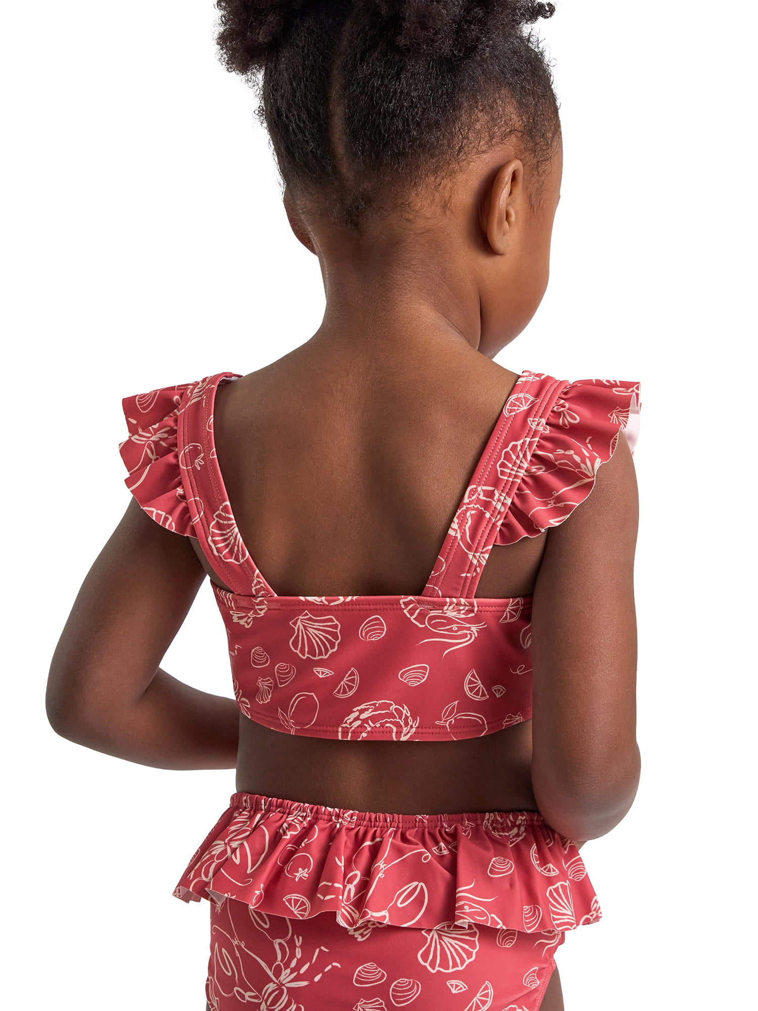 Modern Moments by Gerber Baby and Toddler Girl Two- Piece Swimsuit with Ruffles, Sizes 0/3M-5T
