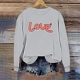 thumbnail image 5 of Valentines Sweatshirt Womens Cute Love Heart Graphic Print Pullover Casual O Neck Long Sleeve Holiday Tops, 5 of 5