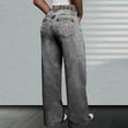 thumbnail image 3 of Kiijoy Big Girls High Waisted Straight Leg Jeans Stretch Casual Demin Pants, Sizes 7-8, 3 of 5