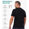 thumbnail image 3 of Merino.tech Men's Short Sleeve T-Shirt - 𝗟𝗶𝗴𝗵𝘁𝘄𝗲𝗶𝗴𝗵𝘁 Merino Wool Tee, Coal Black - L, 3 of 11