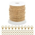 thumbnail image 2 of Wentin Reduced Jewelry materials 32.8 Feet Chain Link Thin Stainless Steel Chain Spool Bulk Necklace With Lobster Clasp And Rings For Jewelry Making DIY Bracelet Anklet, 2 of 4