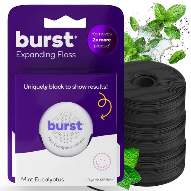 Kit de hilo dental Burst Expanding Mint Eucalyptus 110 m, vegano