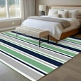 thumbnail image 5 of Area Rug 60×96in, Modern Minimalist Stripe Floor Carpet Living Room Rug, Abstract Navy Blue Green Grey Line Non-Slip Welcome Mat Indoor Rugs for Bedroom Dining Room, 5 of 9