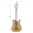 thumbnail image 3 of DecMode Traditional Brown/Natural Wood Guitar Wall Decor 11"W x 31"H, 3 of 8