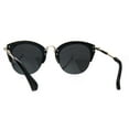 thumbnail image 3 of Womens Half Rim Cat Eye Gothic Fashion Retro Vintage Sunglasses All Black, 3 of 3