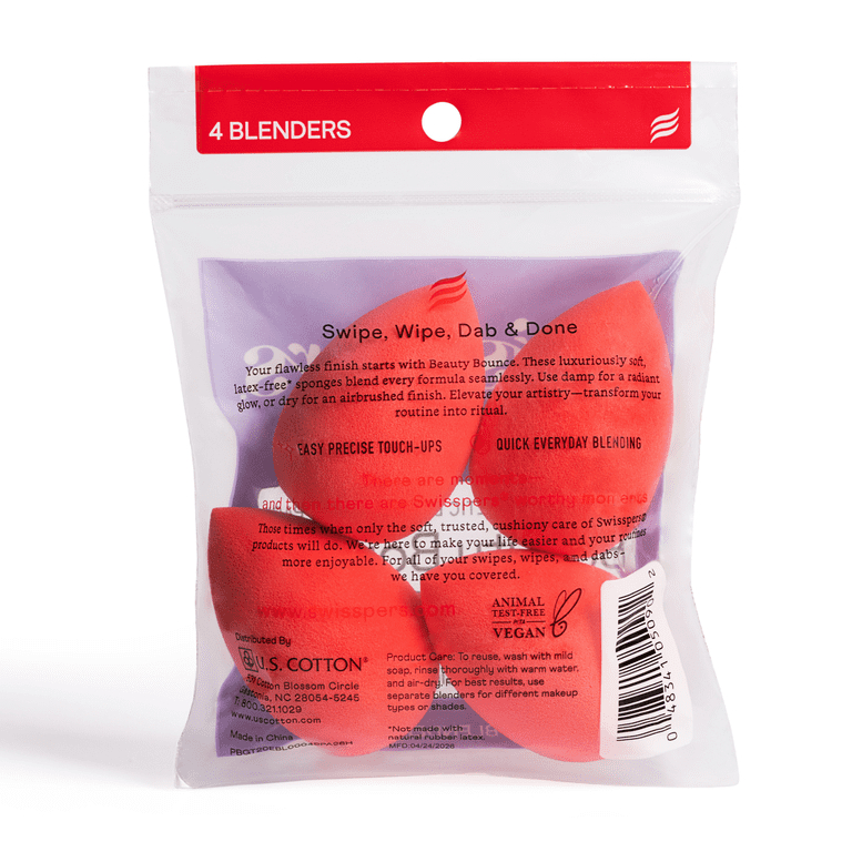Swisspers Beauty Bounce Premium Cosmetic Sponges, 4 Count photo 7