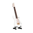 thumbnail image 4 of Mini instrumento de madera de guitarra eléctrica en miniatura, modelo adecuado para regalos, adornos, color blanco, 4 of 5