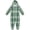 Green Tartan Pattern, variant on Soft Big Kids Onesie Pajamas Cozy Loose-Fit Jumpsuits for kids with Pockets for Christmas Lounge & Play Black and White Check