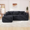 thumbnail image 2 of Lunale L-Shaped Modular Sectional Sofa with Left Chaise, No Assembly Required, Boneless Polyester Cloud Couch for Living Room, Gray, 2 of 10