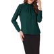 thumbnail image 4 of BLUSA DE CHIFFON CON CUELLO ALTO INSPIRADA EN CHIC OTOÑO INVIERNO PARA MUJERES, CAMISA DE MANGA LARGA DE NEGOCIOS CASUAL TALLA XL VERDE OSCURO, 4 of 6