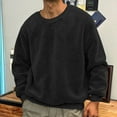 thumbnail image 4 of BXINGOHAI Men's casual Crewneck Sweatshirt Thick Loose fit Soft Basic Pullover Sweatshirt Today Sales Black,3XL, 4 of 5
