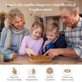 thumbnail image 6 of Round Wooden Labyrinth Game - Marble Maze for Education and Fun, Toddler Activity Board, Brain Teaser Puzzle Logic Game with Two Metal Balls for Kids, Adults, Teens, Boys, and Girls, 6 of 6