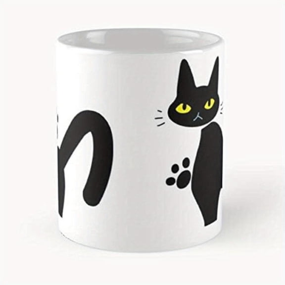 Jiji Mug 11oz White Marble Coffee Cup with Illustration Microwave Hand Wash Only Halloween Christmas Easter Thanksgiving Independence Day Gifts Coffee Mug