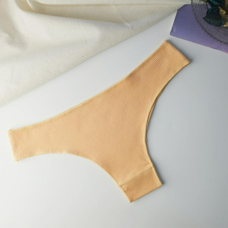 Xmarks 3 Packs 100% Cotton Thong Bikini Underwear Seamless
