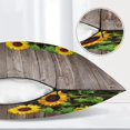 thumbnail image 4 of Body Pillow Cover 21x54 inches Autumn Sunflower Wooden Satin Pillow Case Cover with Zipper Soft Breathable Long Pillowcase for Hair and Skin, 4 of 6