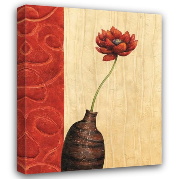 Delphine Corbin 28x34 Gallery Wrapped Canvas Wall Art Titled - Rouge III