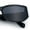 All Black, variant on Curved Wrap Folded Lens Minimal Rectangular Retro Fashion Sunglasses All Black