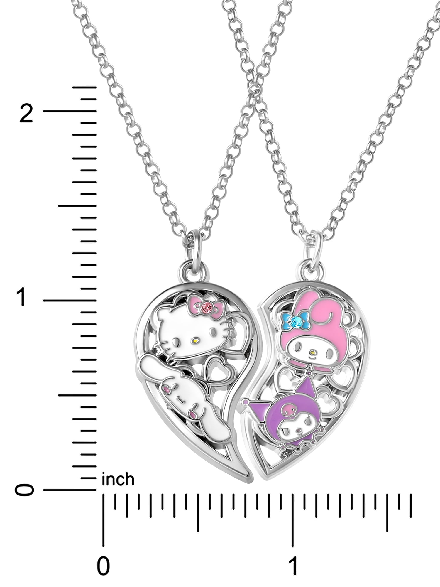 Sanrio Hello Kitty and Friends Best Friends Forever Split Pendant Necklace Set